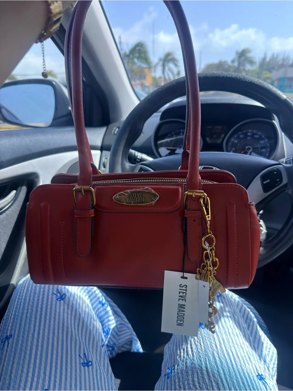 Steve Madden Belvie Rust Shoulder Bag NWT